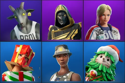 A Goat, Blitz Knight, Dueling Dragons Jackie, Holiday Boxy, Recon Expert, Winterfest Bushranger