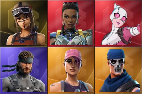 Renegade Raider, Shuri, Gwenpool, Solid Snake, Rose Team Leader, Warpaint