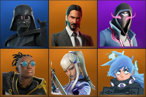 Darth Vader, John Wick, Xander, Malik, Mizuki, Nezumi