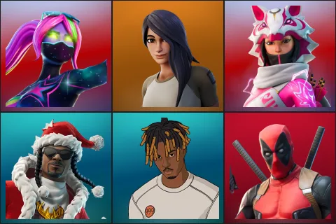 Galaxia, Gear Specialist Maya, Vi, Santa Dogg, Slayer Juice WRLD, Deadpool