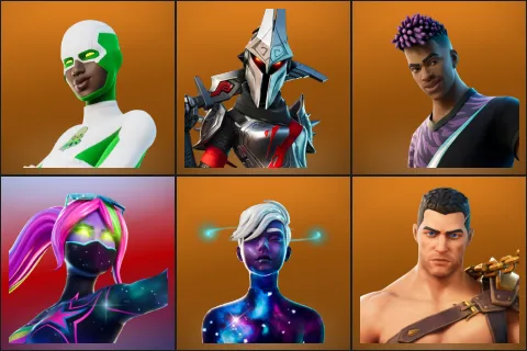Backlash, Eternal Knight, Fade, Galaxia, Galaxy Scout, Menace