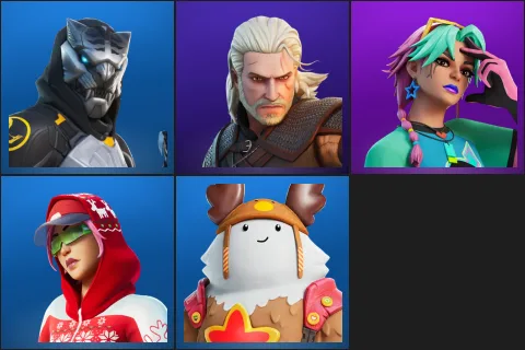 Huntmaster Saber, Geralt of Rivia, Selene, Arctic Adeline, Sled Ready Guff