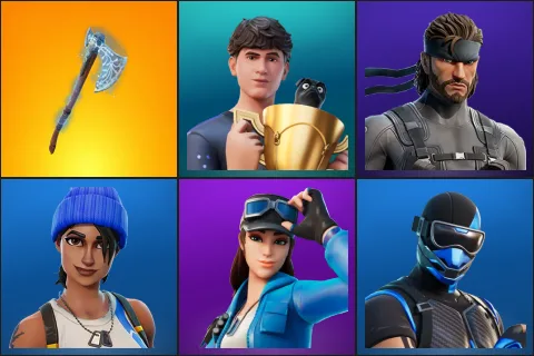 Leviathan Axe, Bugha, Solid Snake, Blue Team Leader, Cloud Striker, Fixer