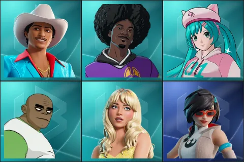 Die With A Smile Bruno, LBC '93 Dogg, Neko Hatsune Miku, Russel, Sabrina Carpenter, Apprentice Evie