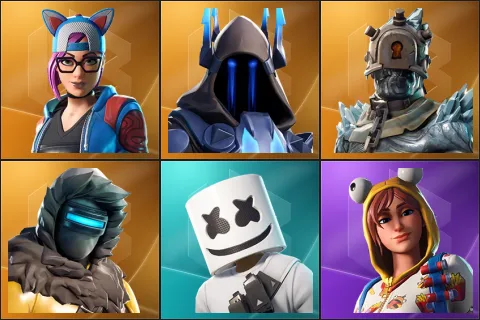 Lynx, The Ice King, The Prisoner, Zenith, Marshmello, Onesie