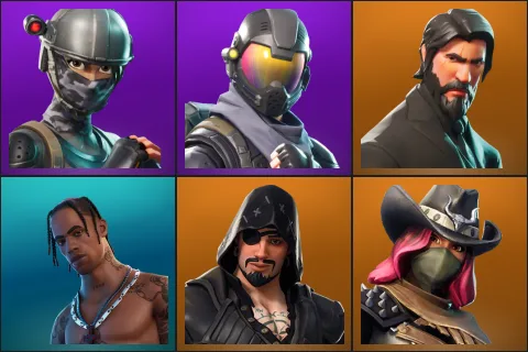 Elite Agent, Rogue Agent, The Reaper, Travis Scott, Blackheart, Calamity