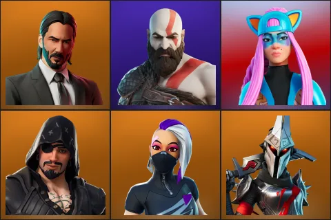 John Wick, Kratos, Alli, Blackheart, Catalyst, Eternal Knight