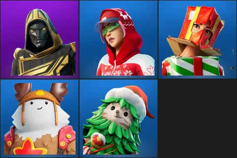Blitz Knight, Arctic Adeline, Holiday Boxy, Sled Ready Guff, Winterfest Bushranger