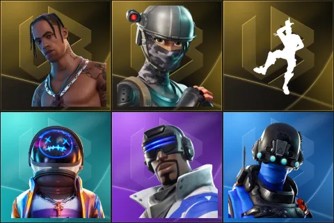 Travis Scott, Elite Agent, Take The L, Astro Jack, Blue Striker, Carbon Commando