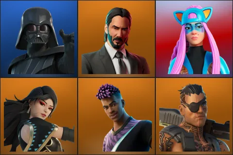Darth Vader, John Wick, Alli, Era, Fade, Joey
