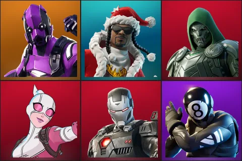 Dark Vertex, Santa Dogg, Doom, Gwenpool, War Machine, 8-Ball vs Scratch