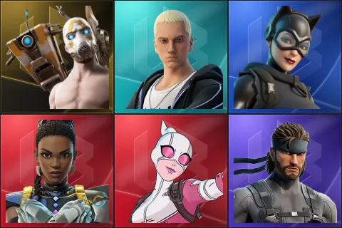 Psycho Bandit, Slim Shady, Catwoman Zero, Shuri, Gwenpool, Solid Snake