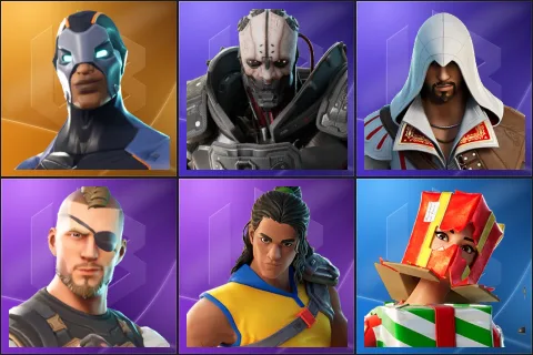 Carbide, Adam Smasher, Ezio Auditore, Battlehawk, Trailblazer Tai, Holiday Boxy