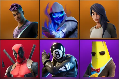 Fade, Fusion, Gear Specialist Maya, Deadpool, 8-Ball vs Scratch, Agent Peely