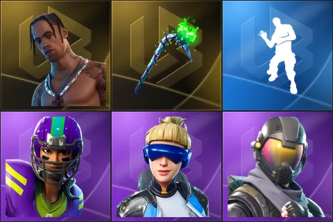 Travis Scott, Merry Mint Axe, Laugh It Up, Blitz, Neo Versa, Rogue Agent