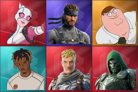 Gwenpool, Solid Snake, Peter Griffin, Slayer Juice WRLD, Captain Jones, Doom