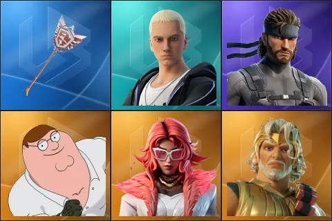 The Axe of Champions 2.0, Slim Shady, Solid Snake, Peter Griffin, Valeria, Zeus