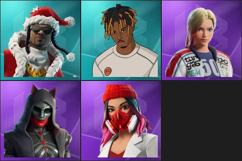 Santa Dogg, Slayer Juice WRLD, Dueling Dragons Jackie, Felina, Yulejacket