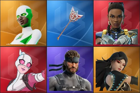 Backlash, The Axe of Champions 2.0, Shuri, Gwenpool, Solid Snake, Era