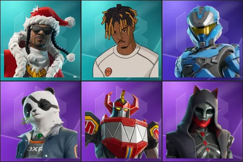 Santa Dogg, Slayer Juice WRLD, UNSC Spartan, Agent Patch, Dino Megazord, Felina