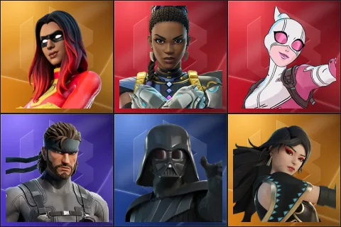 Joltara, Shuri, Gwenpool, Solid Snake, Darth Vader, Era