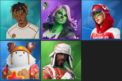 Slayer Juice WRLD, Rotten Penny, Arctic Adeline, Sled Ready Guff, Yuletide Ranger