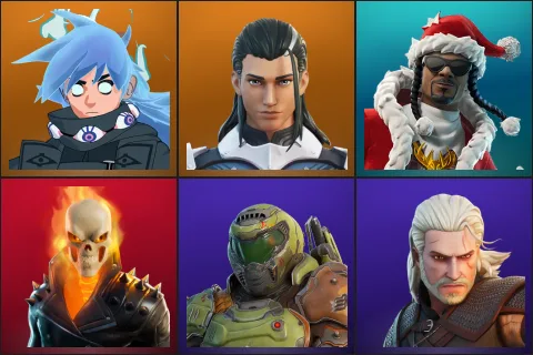 Nezumi, The Ageless, Santa Dogg, Ghost Rider, Doom Slayer, Geralt of Rivia