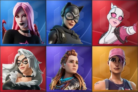Haze, Catwoman Zero, Gwenpool, Black Cat, Aloy, Rose Team Leader