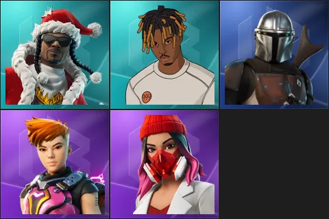 Santa Dogg, Slayer Juice WRLD, Mandalorian, Reese, Yulejacket