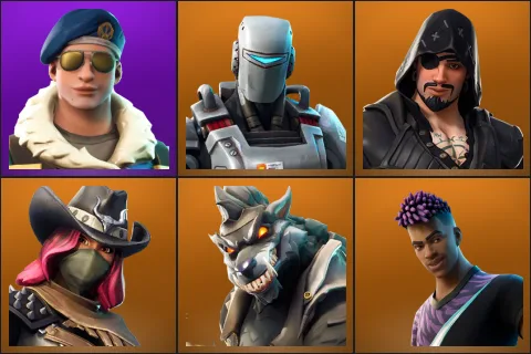 Royale Bomber, A.I.M., Blackheart, Calamity, Dire, Fade