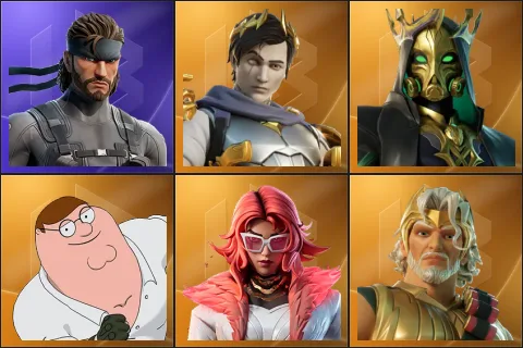 Solid Snake, Ascendant Midas, Hades, Peter Griffin, Valeria, Zeus