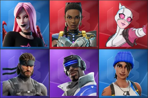 Haze, Shuri, Gwenpool, Solid Snake, Blue Striker, Blue Team Leader