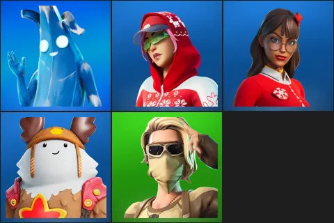 Polar Peely, Arctic Adeline, Krisabelle, Sled Ready Guff, Scorpion