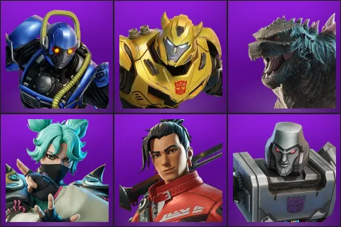 BattleBus, Bumblebee, Godzilla Evolved, Jade, Kendo, Megatron