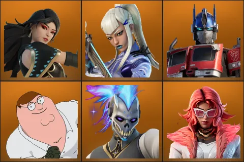 Era, Mizuki, Optimus Prime, Peter Griffin, Renzo the Destroyer, Valeria