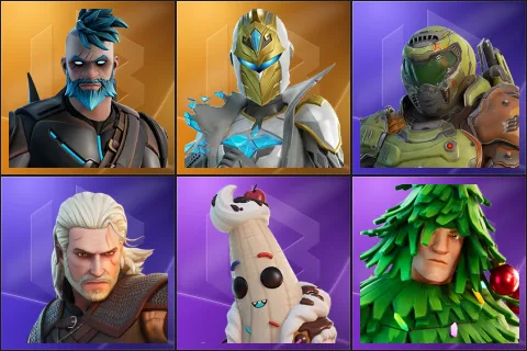 Omegarok, Spectra Knight, Doom Slayer, Geralt of Rivia, Lil Split, Lt. Evergreen