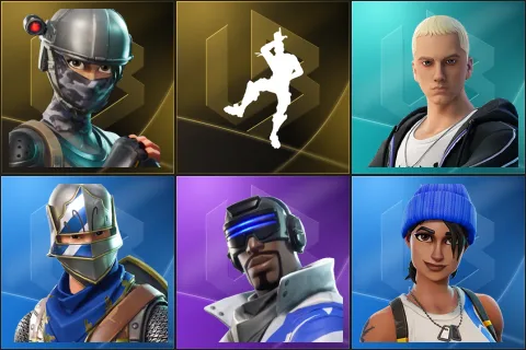 Elite Agent, Take The L, Slim Shady, Blue Squire, Blue Striker, Blue Team Leader