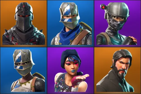 Black Knight, Blue Squire, Elite Agent, Royale Knight, Sparkle Specialist, The Reaper