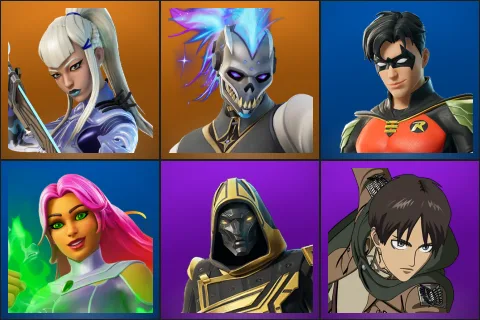 Mizuki, Renzo the Destroyer, Robin, Starfire, Blitz Knight, Eren Jaeger