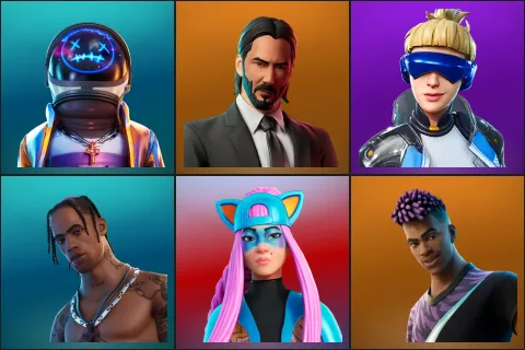 Astro Jack, John Wick, Neo Versa, Travis Scott, Alli, Fade