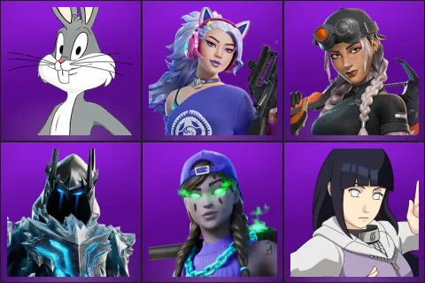 Bugs Bunny, Dasha, Elite Jules, Exalted Ice King, Fresh Aura, Hinata Hyuga