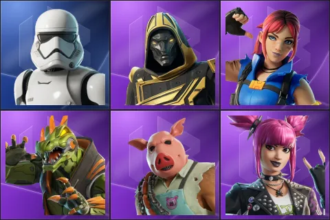 First Order Stormtrooper, Blitz Knight, Explorer Emilie, Mecha R3X, Pig the Butcher, Power Punk