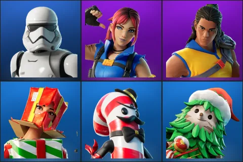 First Order Stormtrooper, Explorer Emilie, Trailblazer Tai, Holiday Boxy, Mr. Dappermint, Winterfest Bushranger