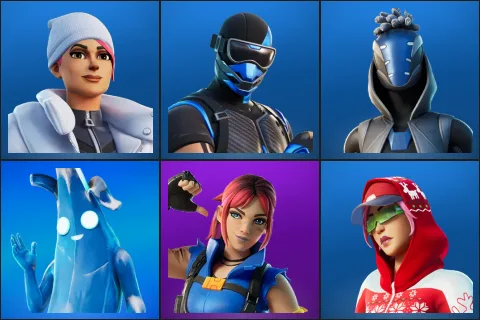 Blizzard Bomber, Fixer, Sultura, Polar Peely, Explorer Emilie, Arctic Adeline