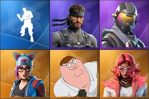 Laugh It Up, Solid Snake, Rogue Agent, Lynx, Peter Griffin, Valeria