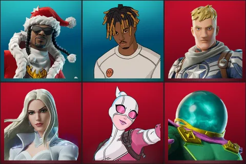 Santa Dogg, Slayer Juice WRLD, Captain Jones, Emma Frost, Gwenpool, Mysterio
