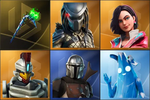 Merry Mint Axe, Predator, Rox, Sentinel, Mandalorian, Polar Peely