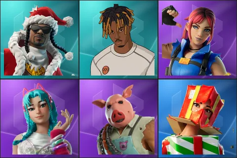 Santa Dogg, Slayer Juice WRLD, Explorer Emilie, Katalina, Pig the Butcher, Holiday Boxy