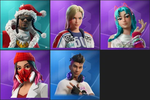 Santa Dogg, Dueling Dragons Jackie, Katalina, Yulejacket, Chord Kahele