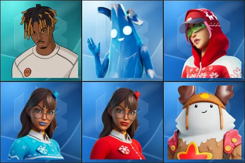 Slayer Juice WRLD, Polar Peely, Arctic Adeline, Blizzabelle, Krisabelle, Sled Ready Guff